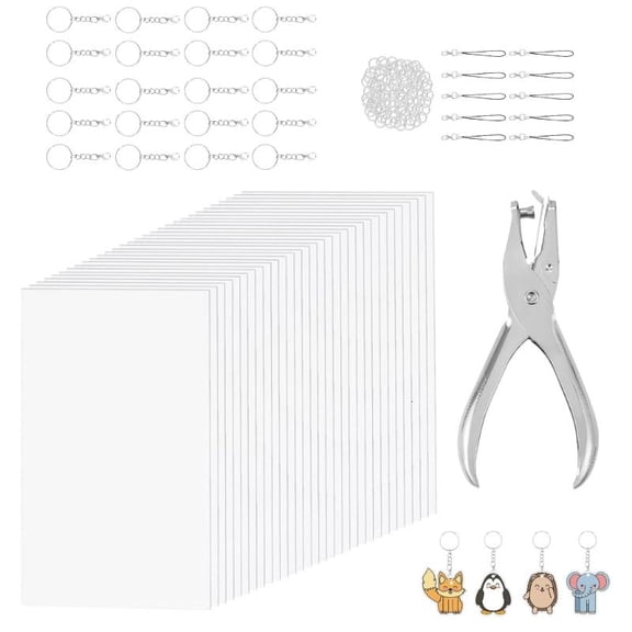 ANXPTIME 161Pcs Heat Shrink Plastic Sheets Fun DIY Craft Set For All Ages