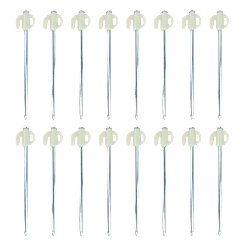 ANXPTIME 16Pcs Tent Nails Peg Luminous Steel Tent Stakes Golden Tent Hook Ground Anchors Outdoor Canopy Stake Camping Accessories