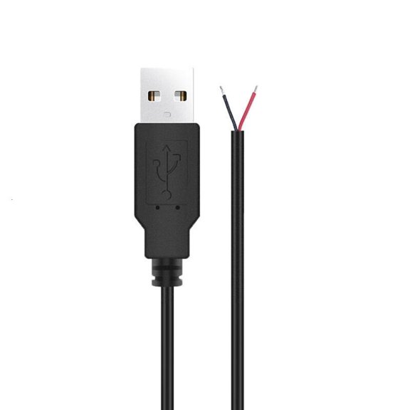 ANXPTIME 22AWG USB Male Charging Cord Open End Cable for Repair LED Light Fan