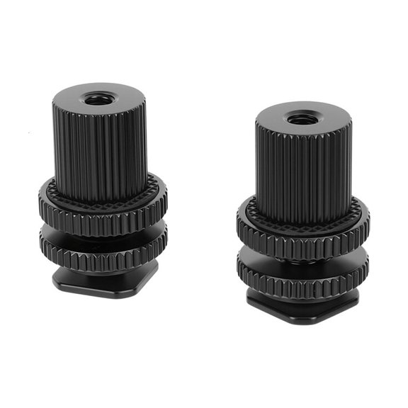 ANXPTIME 2Pcs 1/4 Thread Camera Hot Shoe Mount Set for Monitor and Light Gear