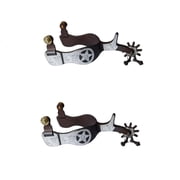 ANXPTIME 2pack Hand Carved Spurs for Cowboy Boot Texa Star Motifs Retros Look