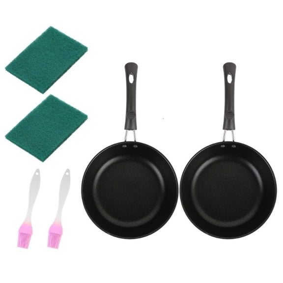 ANXPTIME 2pc Small Induction Cooking Pan 12cm Nonstick Coated Durable Kitchen Utensils