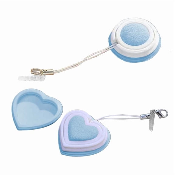 ANXPTIME 2pcs Macaron Pendant Keyring Screen Cleaning Cloth Touchscreens Cleaner Kits