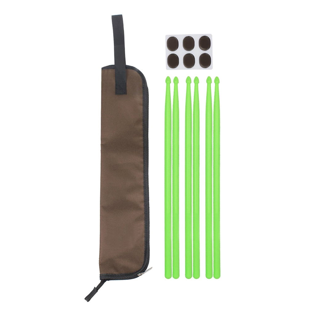 ANXPTIME 3 Pair 5A Maple/Nylon Drumsticks with Bag&Mute Stickers Simple Drum Sticks Percussion Accessories Drummer Gifts