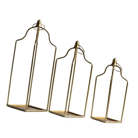 ANXPTIME 3 Piece Tabletop Candle Holders Iron Decorative Centerpieces Hanging Lanterns