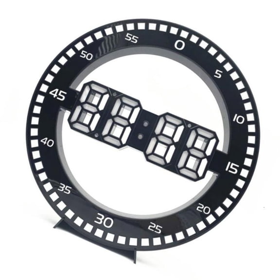 ANXPTIME 3D LED Digital Wall Clock Large Screen With Second Counter Modern Home Decors