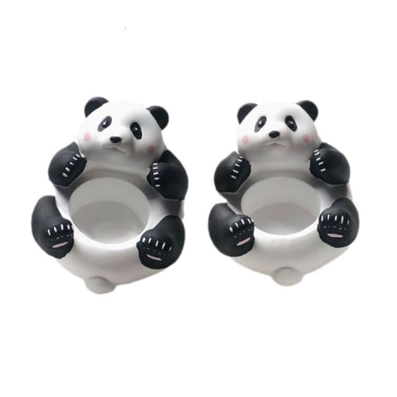 ANXPTIME 3D Panda HandPainted Candlesticks for Decorations and Gift