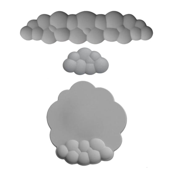 ANXPTIME 3Pcs Cloud Themed Mouse mat And Wrist Support Set For PC Laptop Users