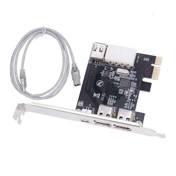 ANXPTIME 4 Port PCIE 1X to 1394 Video Capture Card with Firewire Adapter Desktop