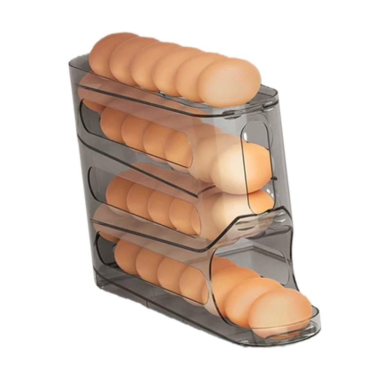 ANXPTIME 4 Tiers Eggs Holder For Refrigerator Prevents Overcrowding Saves Space