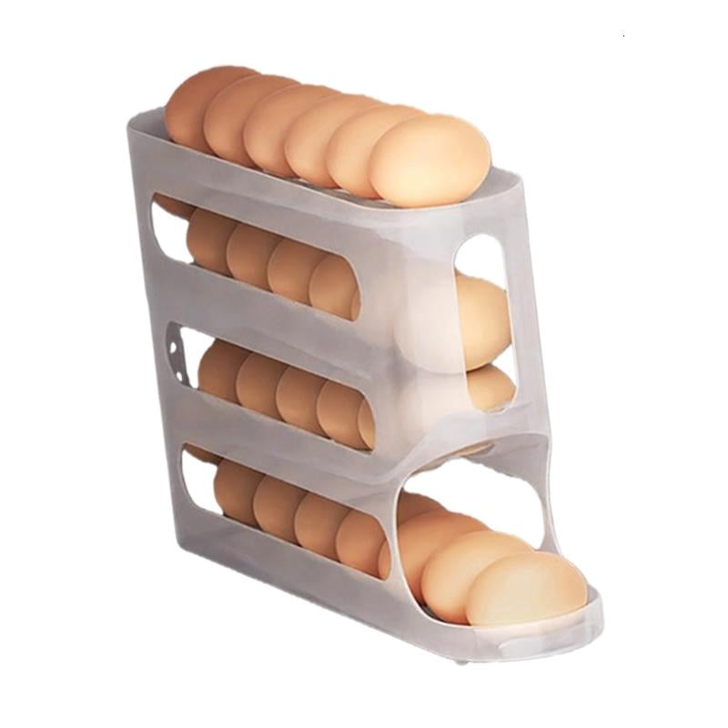 ANXPTIME 4 Tiers Eggs Holder For Refrigerator Prevents Overcrowding Saves Space