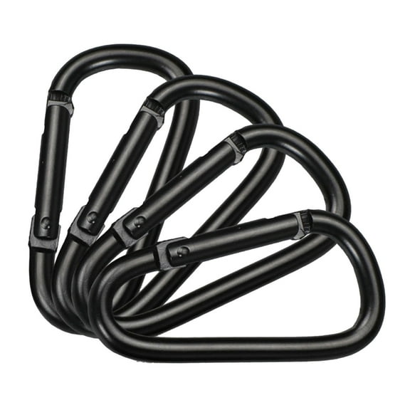 ANXPTIME 4Pcs Aluminum Alloy Spring Snap Hooks Carabiner Clips D Rings Clip Hook