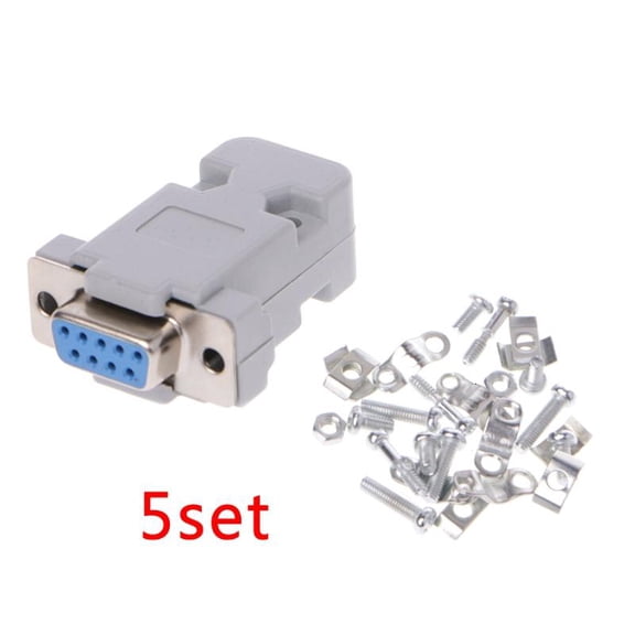 ANXPTIME 5Sets 9Pin Male/Female D-Sub Plug Solder Connector RS232 Serial DB9 for w/ for G