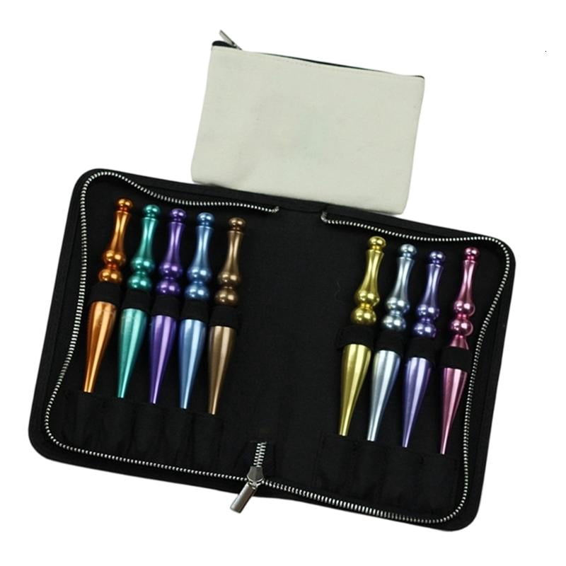 ANXPTIME 9Pcs Ergonomic Aluminum Alloy Crochet Hook 3.5mm-8.0mm for Beginner Knitting