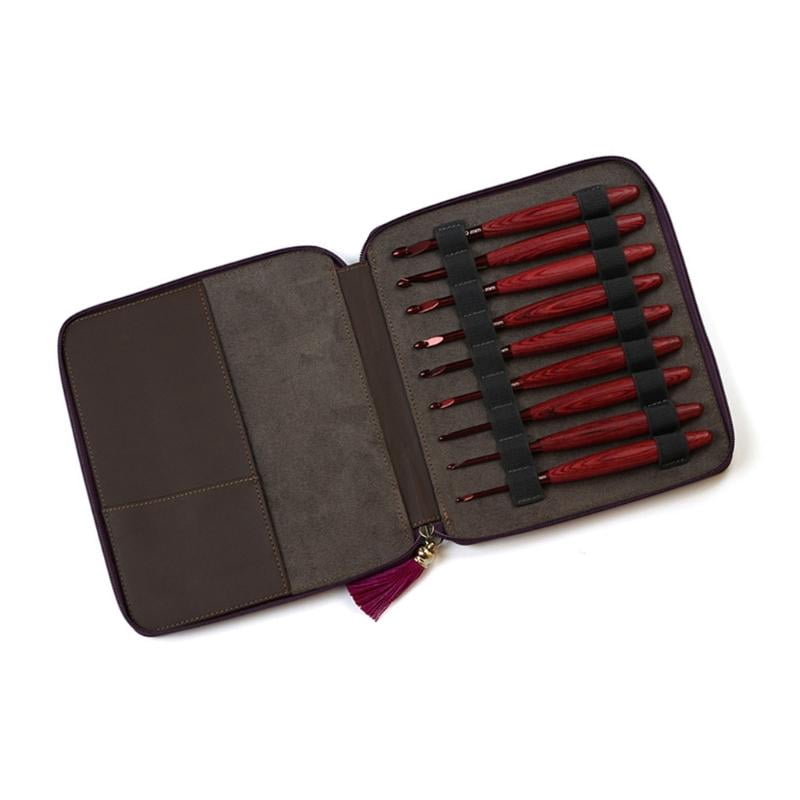 ANXPTIME 9Pcs Ergonomic Crochet Hook Wood Handle Crochet Hook for Knitting 3.5-8.0mm
