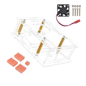 ANXPTIME Acrylic Housing Case for Board Transparent Cover Box with Cooling Fan