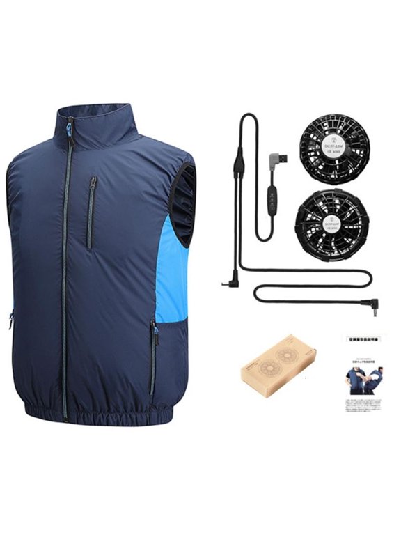 Air Conditioner Vest Ice Cold Vest Cool Jacket Cooling Vest Jacket with 2 Fans