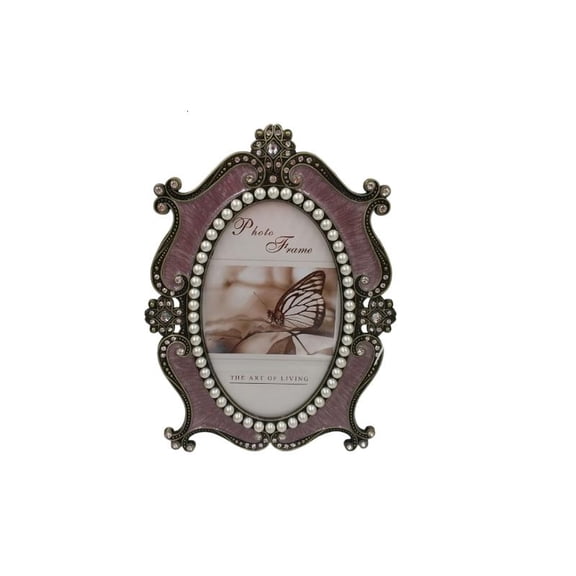 ANXPTIME Antique Crystal Embellished Picture Frame For Wedding Family Photos Display