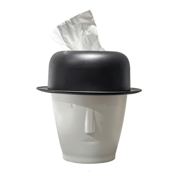 ANXPTIME Artistic Gentleman Hat Tissue Box Storage Container For Home Office Decoration