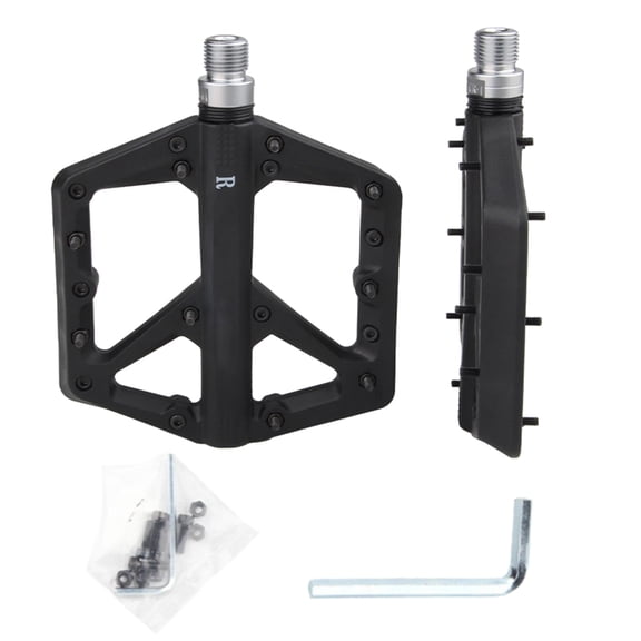 ANXPTIME Bicycles Pedals 9/16In Thread Nonslip Wide Platform Sealed Bearing Bike Footrest