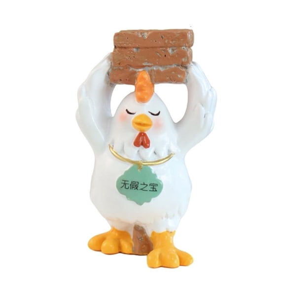ANXPTIME Brick Chicken Figurines Chicken Statue Garden Decors Figurines Sculpture