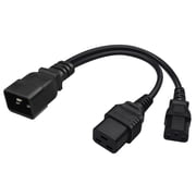 ANXPTIME C20 to C13+C19 Y Splitter Power Cord 250V IEC 320 Single IEC 320 C20 Male