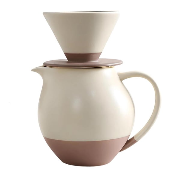 ANXPTIME Ceramic Pours Over Coffee Maker Set Manual Dripper And 830ml Carafe Pot Gift