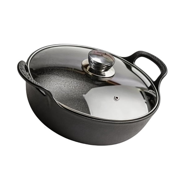 ANXPTIME Classical Wrought Iron Wok Cooking Skillets For Frying And Slow Cooking Saucepan