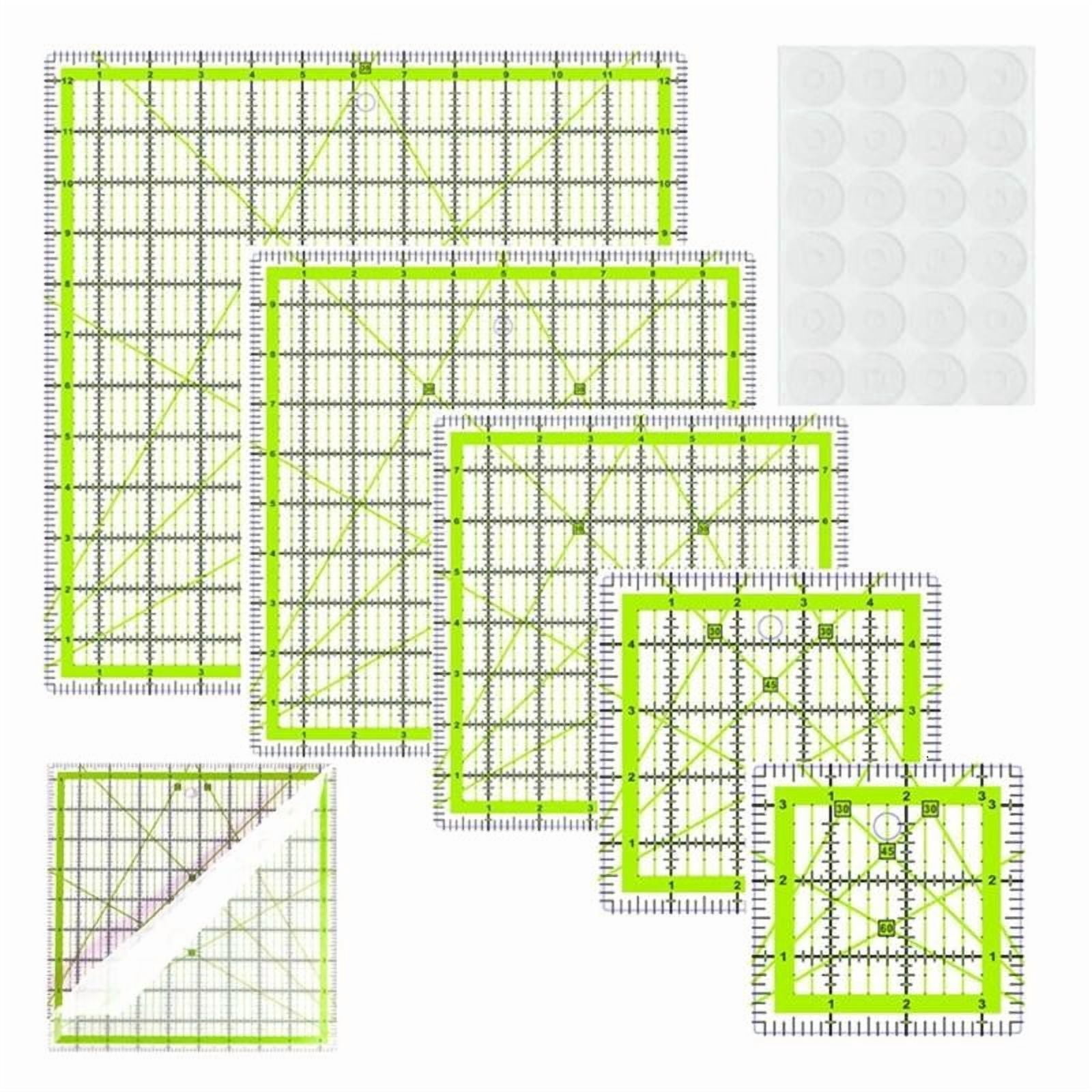 ANXPTIME Clear Acrylic Quilting Ruler Patchwork Templates Measuring Tool for Sewing