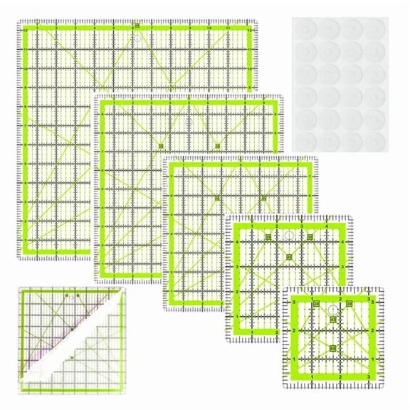 ANXPTIME Clear Acrylic Quilting Ruler Patchwork Templates Measuring Tool for Sewing