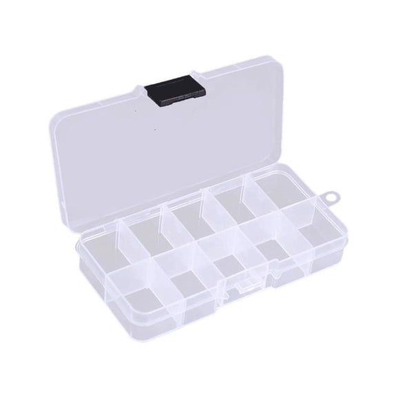 ANXPTIME Clear Plastic Storage Boxes For Small Parts And Crafts With 10 Dividers