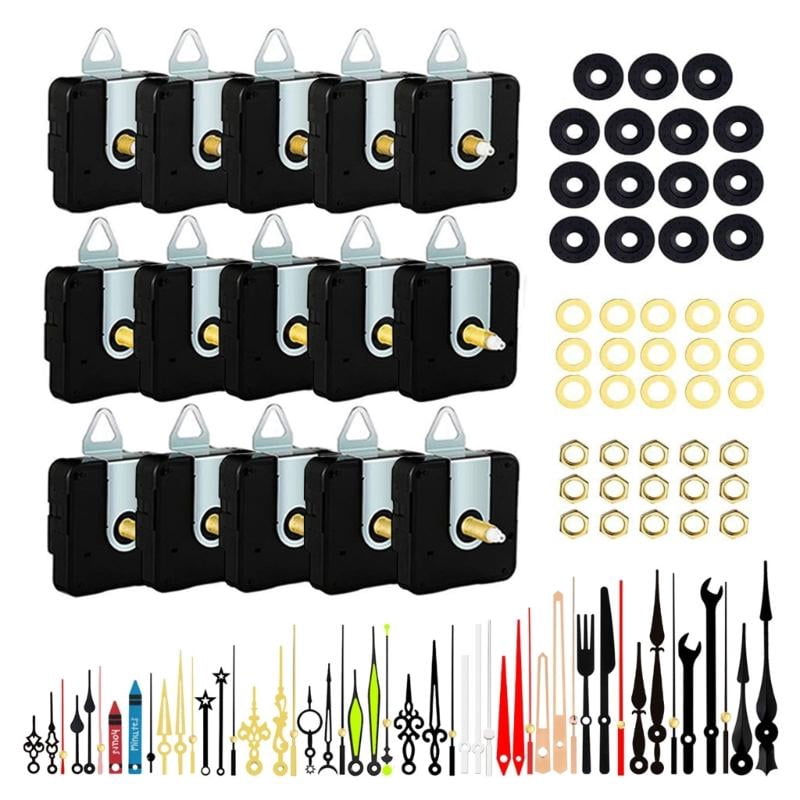 ANXPTIME Clock Mechanism Replacement Kits Plastic Quiet Movement Component with Hands