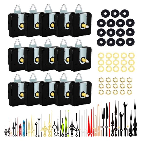 ANXPTIME Clock Mechanism Replacement Kits Plastic Quiet Movement Component with Hands