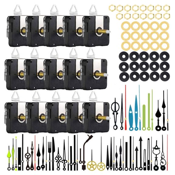 ANXPTIME Clock Mechanism Replacement Kits Plastic Quiet Movement Component with Hands