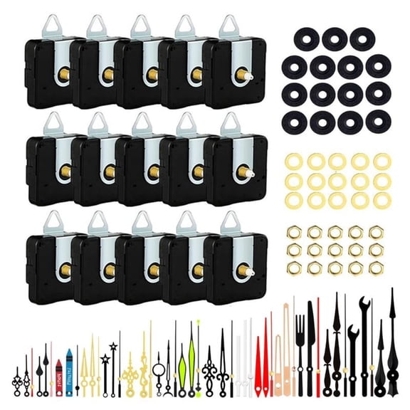 ANXPTIME Clock Mechanism Replacement Kits Plastic Quiet Movement Component with Hands