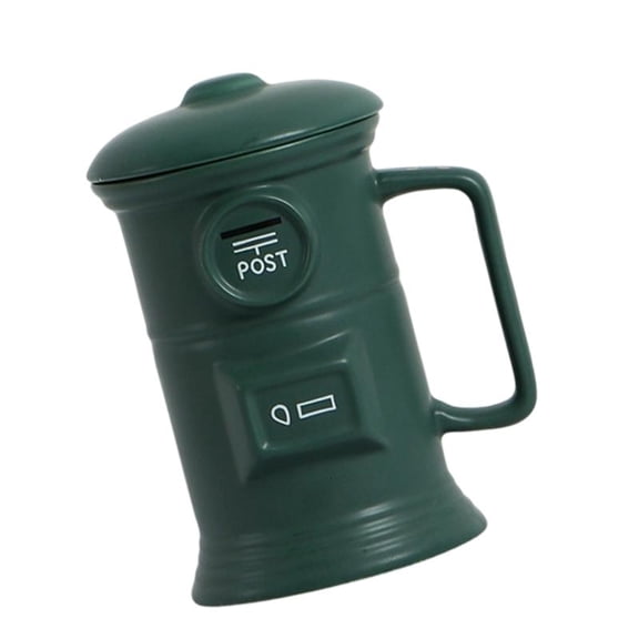 ANXPTIME Colorful Antique Post Box Shape Office Ceramic Drinking Cup 500ml Coffee Mug