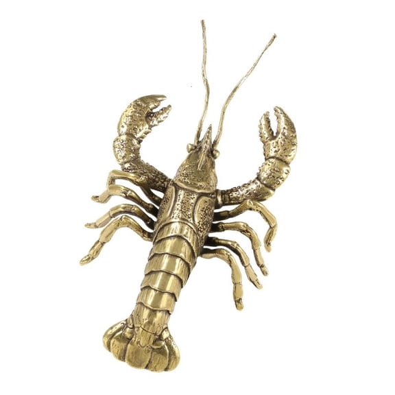 ANXPTIME Crawfish Figurines Retro Metal Lobsters Statue Decorative Metal Ornament