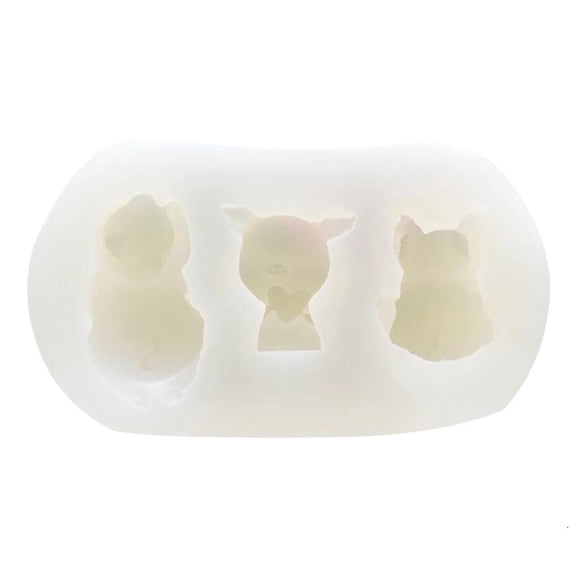 ANXPTIME Creative 3D Cute Pig Silicone Mold for DIY Cake Cupcake Topper Making