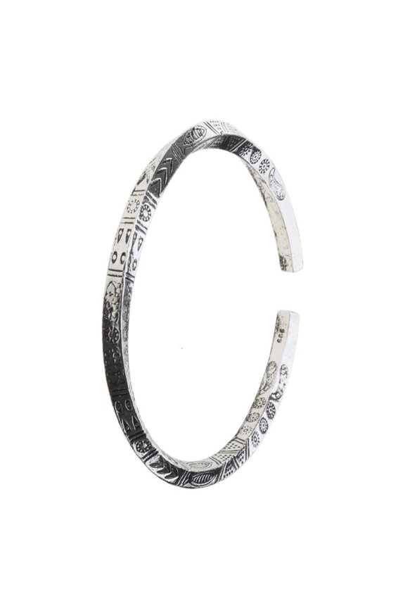 Cuff Bangle Bracelets Twisted Mobius -Runes Open Wristband Bracelet