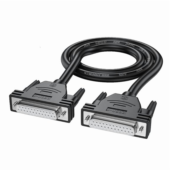 ANXPTIME DB25 Male Female Serial Extension Cable 26AWG Double Shielded Data Cord Wire