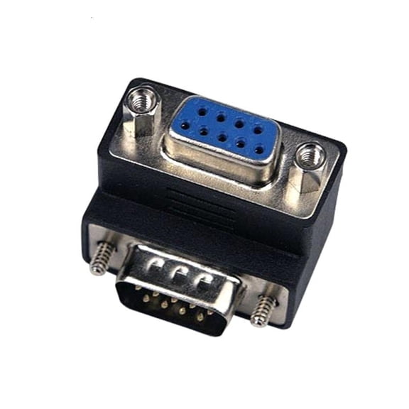 ANXPTIME DB9 Male To Female 90 Degree Elbow Adapter RS232 DB9pin Serial Port Converter