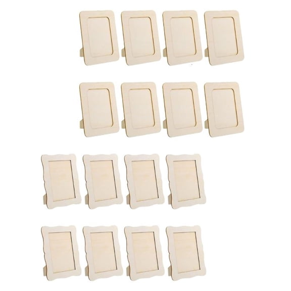ANXPTIME DIY Wooden Picture Frames Unfinished Solid Wood Photo Picture Frames 4 x 6in