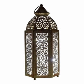 ANXPTIME Decorative Lantern Golden Christmas Candle Holder,Ramadans Eid Home Decors