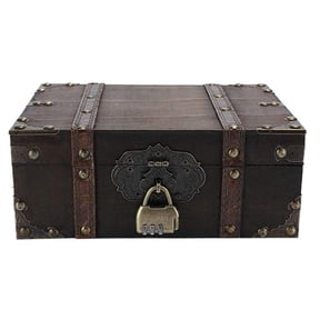 ANXPTIME Antique Vintage Wooden Treasure Chests Storage Box Jewellery Trinket Keepsake