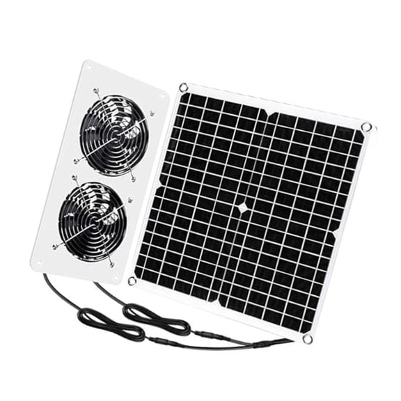 ANXPTIME Double Fan Enhances 25W Solar Power Systems 12V Output White Plastic Friendly Design
