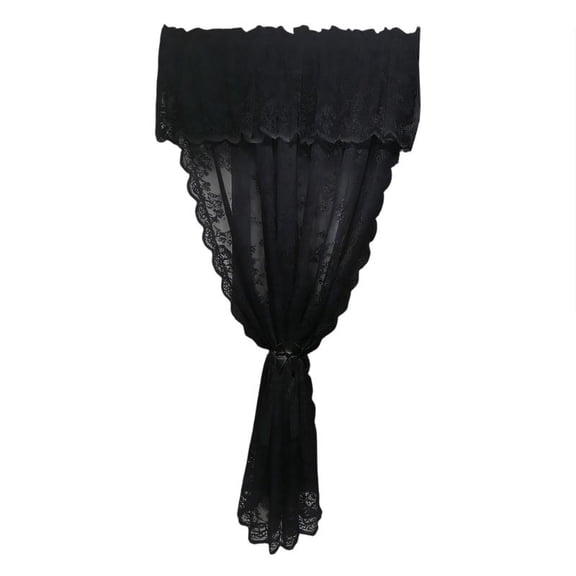 ANXPTIME Easy Installation Valance Top Sheer Lace Curtain For Bay Window and Kitchen