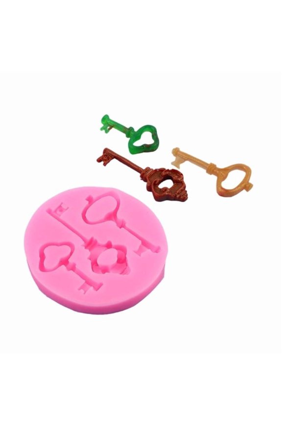 Easy Release Silicone Mold For Crafting Resin Key Shaped Keychains Decoration