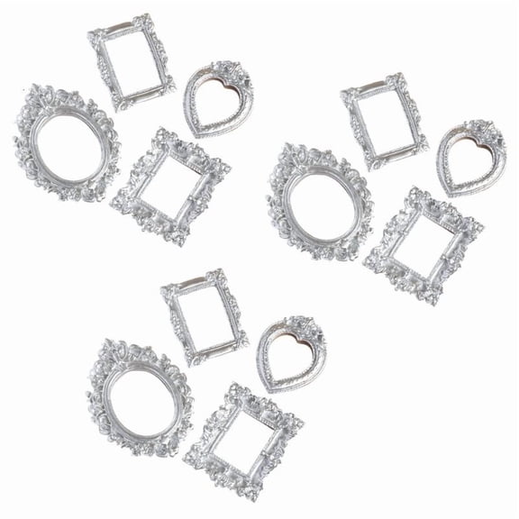 ANXPTIME Elegant Carved Resin Mini Antique Photo Frame 12Pieces For Gift And Home Use