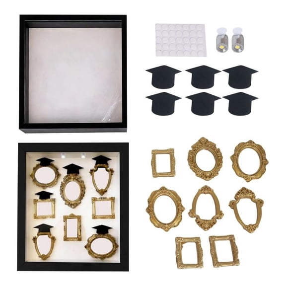 ANXPTIME Elegant DIY Memory Display Box: Mini Museums Photo Frame Set with Lighting