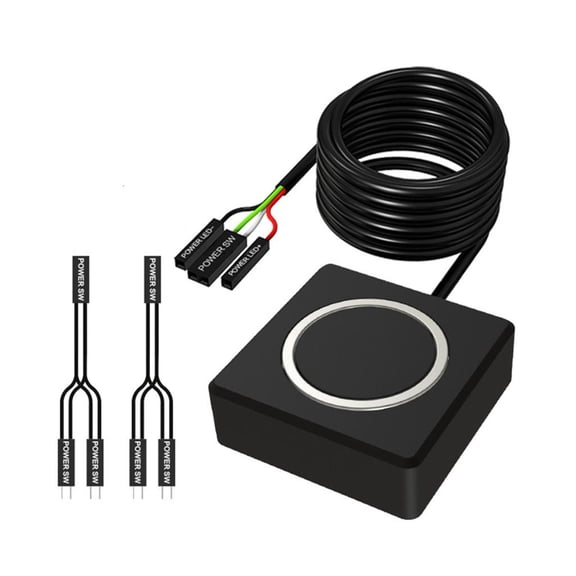 ANXPTIME Ergonomic Desktop Computer Power Button Extension Cord ABS Aluminum Hybrids Material Construction